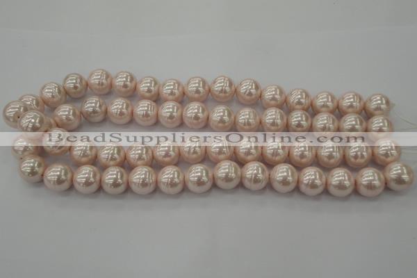 CSB625 15.5 inches 14mm whorl round shell pearl beads