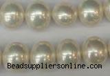 CSB800 15.5 inches 13*15mm oval shell pearl beads wholesale