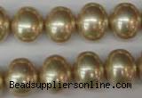 CSB802 15.5 inches 13*15mm oval shell pearl beads wholesale