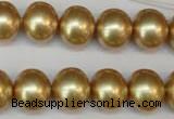 CSB804 15.5 inches 13*15mm oval shell pearl beads wholesale