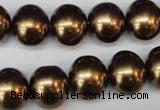 CSB806 15.5 inches 13*15mm oval shell pearl beads wholesale