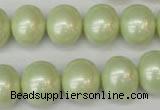 CSB809 15.5 inches 13*15mm oval shell pearl beads wholesale