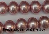 CSB814 15.5 inches 13*15mm oval shell pearl beads wholesale