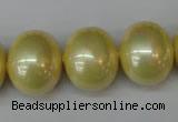 CSB832 15.5 inches 16*19mm oval shell pearl beads wholesale