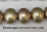 CSB833 15.5 inches 16*19mm oval shell pearl beads wholesale