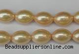 CSB847 15.5 inches 10*14mm rice shell pearl beads wholesale