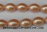 CSB848 15.5 inches 10*14mm rice shell pearl beads wholesale