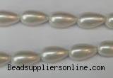 CSB855 15.5 inches 8*14mm teardrop shell pearl beads wholesale