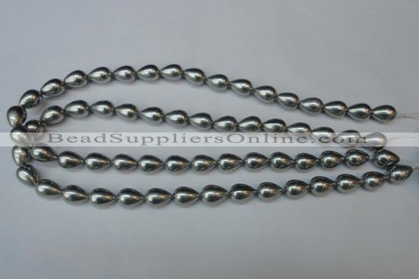 CSB860 15.5 inches 10*12mm teardrop shell pearl beads wholesale