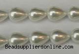 CSB862 15.5 inches 10*14mm teardrop shell pearl beads wholesale