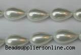 CSB864 15.5 inches 9*16mm teardrop shell pearl beads wholesale