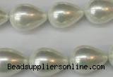 CSB871 15.5 inches 13*18mm teardrop shell pearl beads wholesale