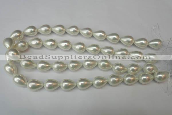 CSB871 15.5 inches 13*18mm teardrop shell pearl beads wholesale