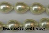 CSB873 15.5 inches 14*19mm teardrop shell pearl beads wholesale