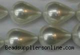 CSB875 15.5 inches 16*22mm teardrop shell pearl beads wholesale