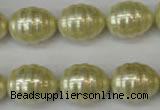 CSB887 15.5 inches 13*16mm whorl teardrop shell pearl beads wholesale