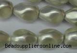 CSB893 15.5 inches 15*20mm teardrop shell pearl beads wholesale