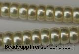 CSB901 15.5 inches 6*12mm rondelle shell pearl beads wholesale