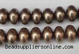 CSB905 15.5 inches 8*12mm rondelle shell pearl beads wholesale