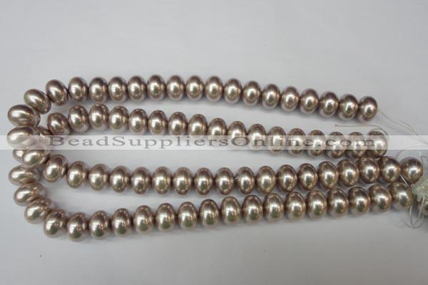 CSB908 15.5 inches 10*14mm rondelle shell pearl beads wholesale