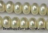 CSB910 15.5 inches 11*15mm rondelle shell pearl beads wholesale