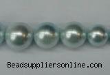 CSB922 15.5 inches 8mm - 14mm round shell pearl beads wholesale