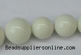 CSB925 15.5 inches 8mm - 14mm round shell pearl beads wholesale