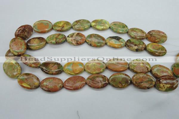 CSE125 15.5 inches 18*25mm oval dyed natural sea sediment jasper beads