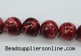 CSE165 15.5 inches 16mm round dyed natural sea sediment jasper beads