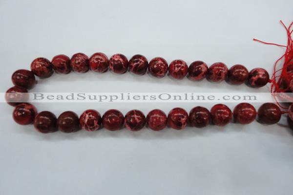 CSE165 15.5 inches 16mm round dyed natural sea sediment jasper beads