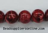 CSE167 15.5 inches 20mm round dyed natural sea sediment jasper beads