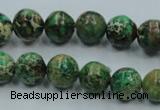 CSE221 15.5 inches 14mm round dyed natural sea sediment jasper beads