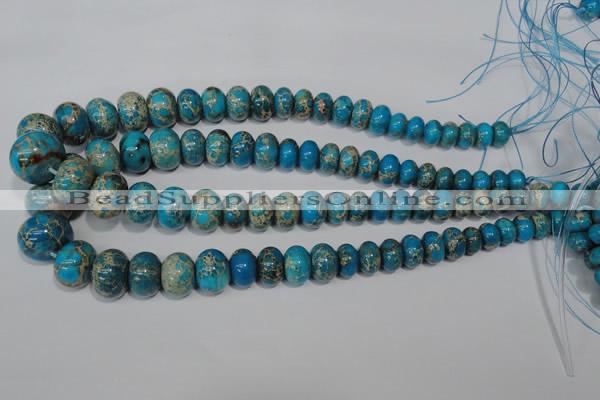 CSE302 15.5 inches 7*10mm – 15*20mm rondelle dyed sea sediment jasper beads