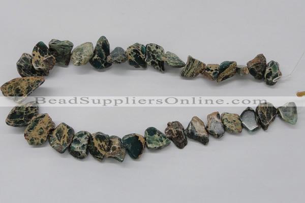 CSE5020 15.5 inches 15*12mm nuggets natural sea sediment jasper chip beads