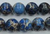 CSE51 15.5 inches 14mm round dyed natural sea sediment jasper beads