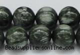 CSH06 15.5 inches 16mm round natural seraphinite gemstone beads