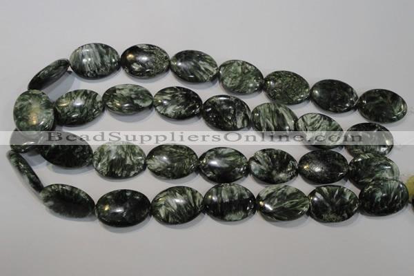 CSH135 15.5 inches 18*25mm oval natural seraphinite gemstone beads