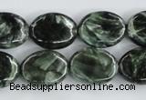 CSH14 15.5 inches 13*18mm oval natural seraphinite beads wholesale