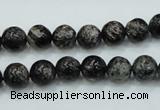 CSI01 15.5 inches 8mm round silver scale stone beads wholesale