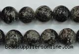 CSI03 15.5 inches 12mm round silver scale stone beads wholesale