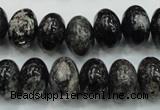 CSI06 15.5 inches 10*14mm rondelle silver scale stone beads wholesale