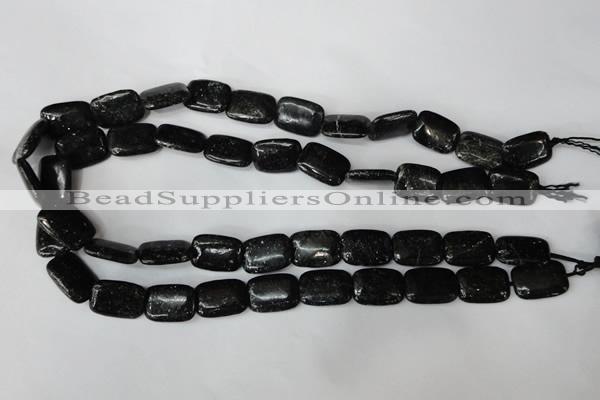 CSI114 15.5 inches 13*18mm rectangle silver scale stone beads