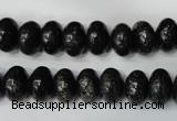 CSI68 15.5 inches 6*10mm rondelle silver scale stone beads wholesale