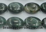 CSJ206 15.5 inches 15*20mm oval serpentine jade gemstone beads