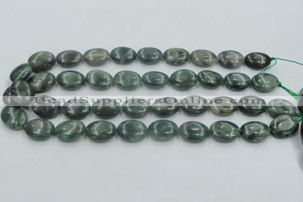 CSJ206 15.5 inches 15*20mm oval serpentine jade gemstone beads