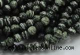 CSJ63 15.5 inches 6mm faceted round green silver line jasper beads