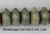 CSL110 15.5 inches 10*20mm rondelle silver leaf jasper beads wholesale