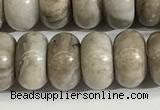 CSL164 15.5 inches 6*10mm 

rondelle sliver leaf jasper beads wholesale