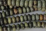 CSL18 15.5 inches 5*8mm rondelle silver leaf jasper beads wholesale