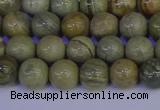 CSL201 15.5 inches 6mm round silver leaf jasper beads wholesale